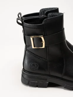 Rieker - Svarta boots i skinn