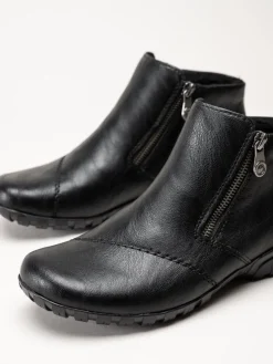 Rieker - Svarta fodrade boots