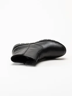 Rieker - Svarta fodrade kilklackade boots