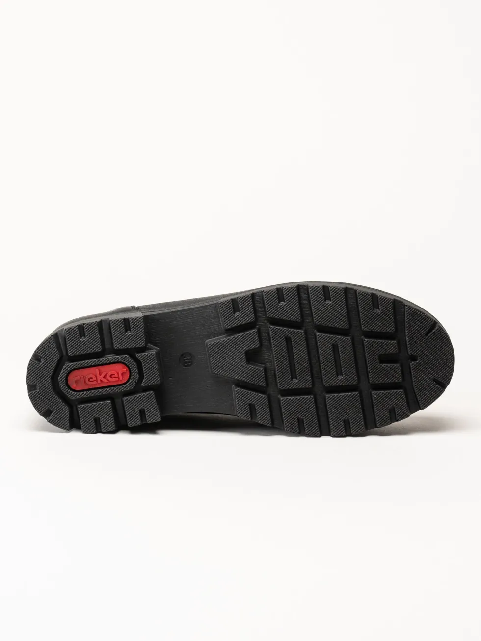 Rieker - Svarta loafers i skinn