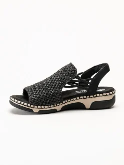 Rieker - Svarta sandaler