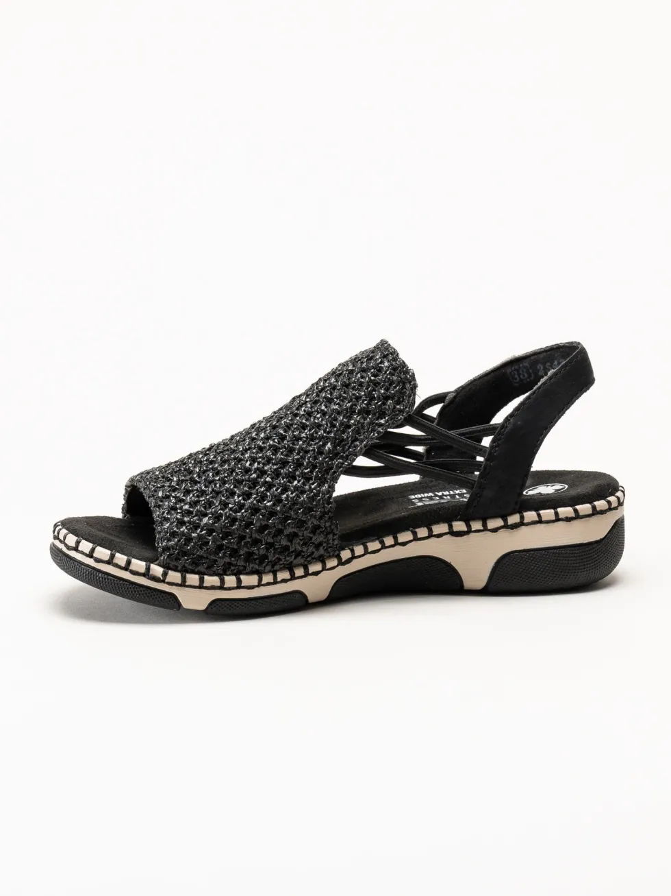 Rieker - Svarta sandaler