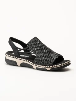 Rieker - Svarta sandaler