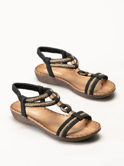 Rieker - Svarta sandaler