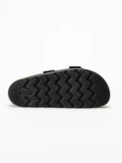 Rieker - Svarta sandaler i nubuck