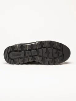 Rieker - Svarta sneakers i skinn