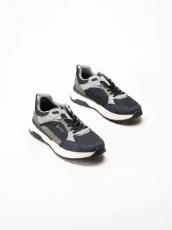 Rieker - Svarta sneakers i textil