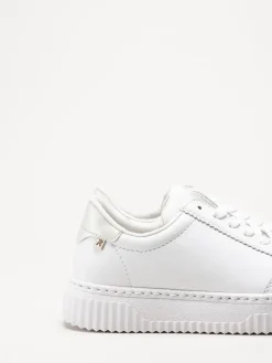 Rieker - Vita sneakers i skinn