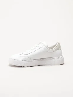 Rieker - Vita sneakers i skinn
