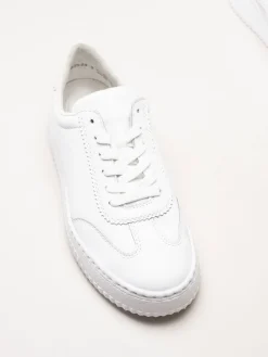 Rieker - Vita sneakers i skinn