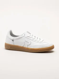 Rieker - Vita sneakers i skinn