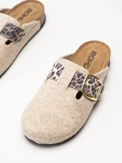 Rohde - D.Soave - Beige tofflor i filt