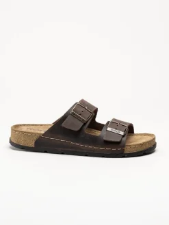 Rohde - H.Soave - Mörkbruna slip in sandaler