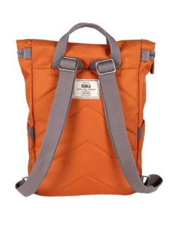 ROKA - Finchley A Recycled Canvas - Orange medium ryggsäck i canvas