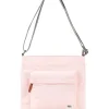 ROKA - Kennington B Recycled Nylon - Rosa axelremsväska i återvunnen nylon