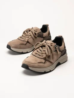 Rollingsoft - Beige promenadskor i mocka
