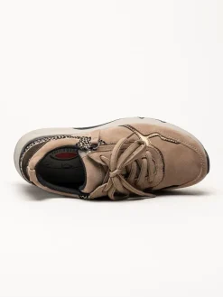 Rollingsoft - Beige promenadskor i mocka