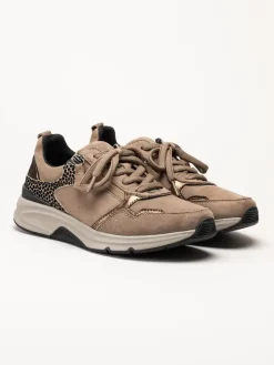 Rollingsoft - Beige promenadskor i mocka