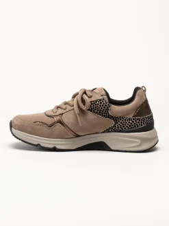 Rollingsoft - Beige promenadskor i mocka