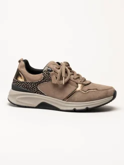 Rollingsoft - Beige promenadskor i mocka