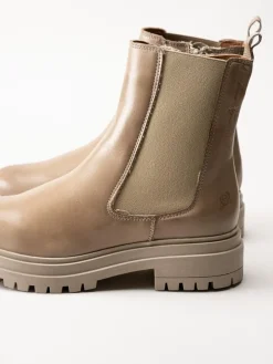 Rosa Negra - Beige boots i skinn