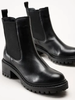 Rosa Negra - Svarta chelsea boots i skinn