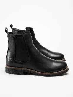 Rosa Negra - Svarta ullfodrade chelsea boots