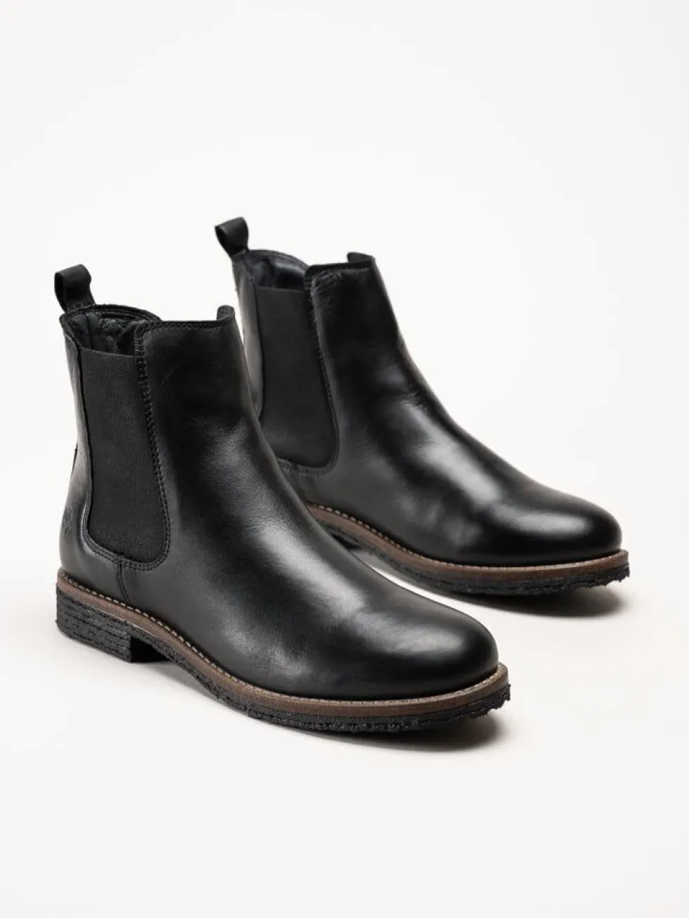Rosa Negra - Svarta ullfodrade chelsea boots