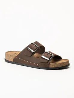 Scholl - Bora 2 Buckles - Mörkbruna sandaler