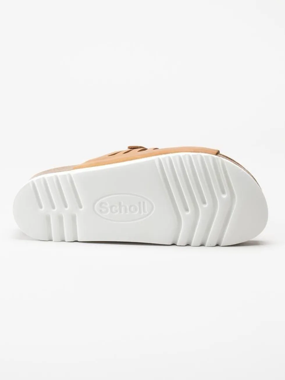 Scholl - Ystad - Ljusbruna slip in sandaler i nubuck