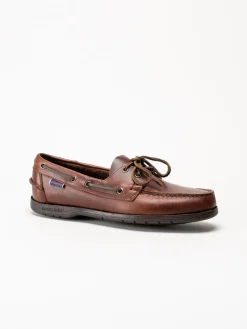 Sebago - Endeavor FGL - Mörkbruna seglarskor i skinn