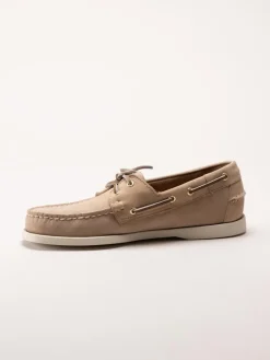 Sebago - Portland Flesh Out - Beige seglarskor i nubuck
