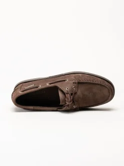 Sebago - Portland - Mörkbruna seglarskor i nubuck