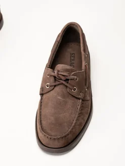 Sebago - Portland - Mörkbruna seglarskor i nubuck