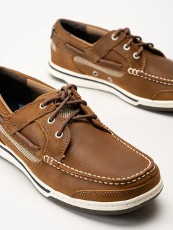 Sebago - Triton Three Eye FGL - Bruna seglarskor i oljat skinn