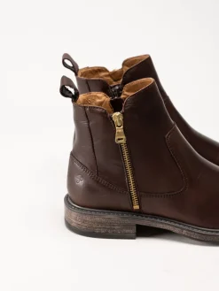 Shoedesign Copenhagen - Claudia - Mörkbruna boots i skinn