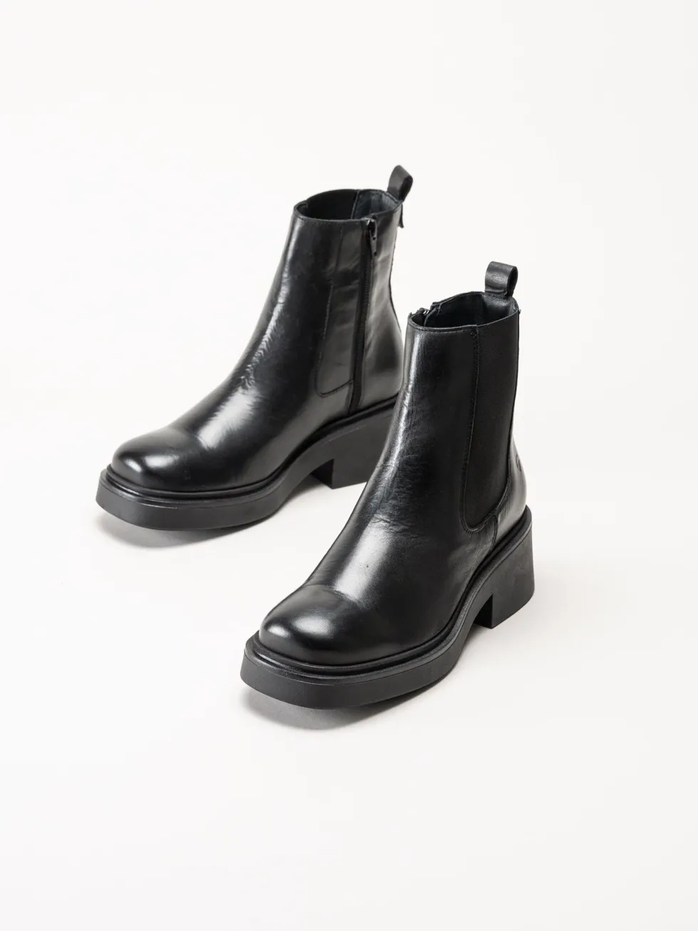 Shoedesign Copenhagen - Saddle - Svarta chelsea boots i skinn