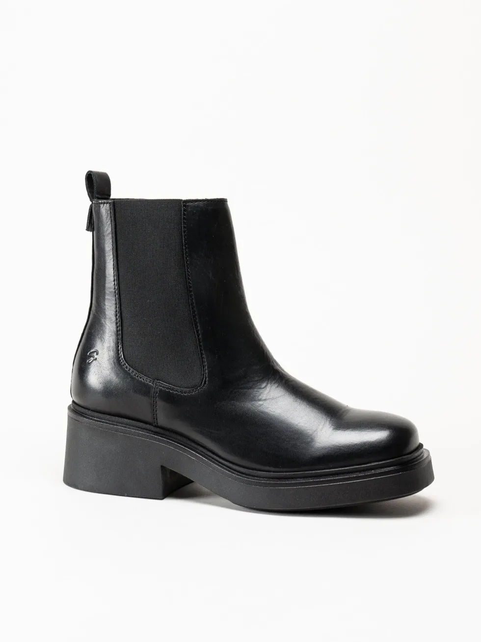 Shoedesign Copenhagen - Saddle - Svarta chelsea boots i skinn