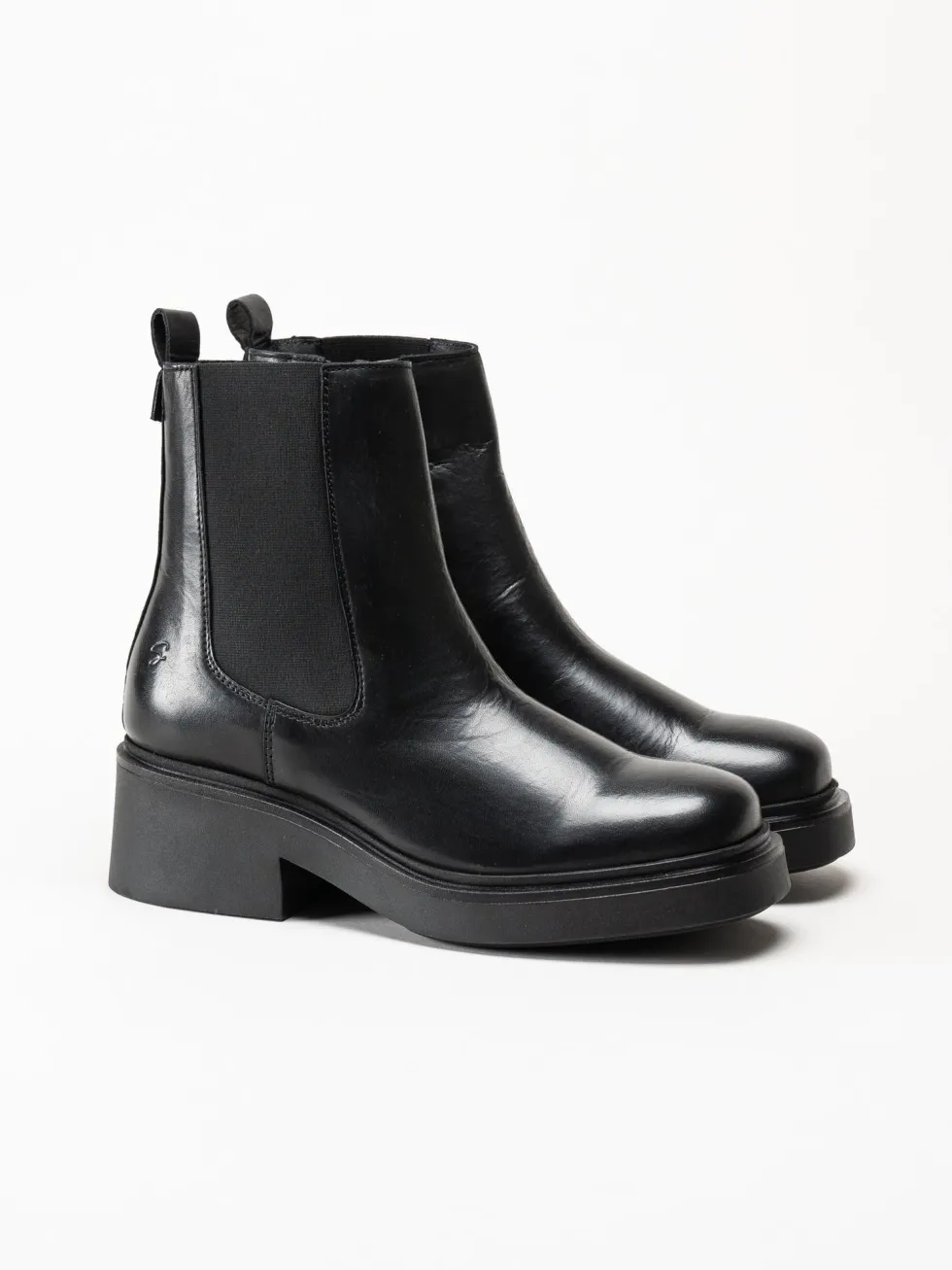 Shoedesign Copenhagen - Saddle - Svarta chelsea boots i skinn