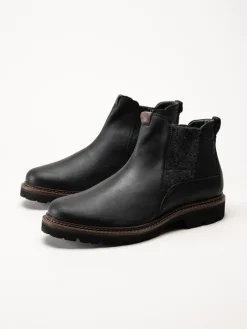 Sioux - Adalrik-715H - Svarta chelsea boots i oljat skinn