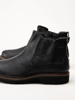 Sioux - Adalrik-715H - Svarta chelsea boots i oljat skinn