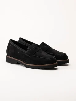 Sioux - Meredith - Svarta loafers i mocka