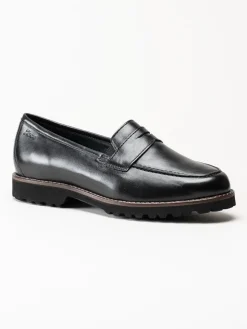 Sioux - Meredith - Svarta loafers i skinn