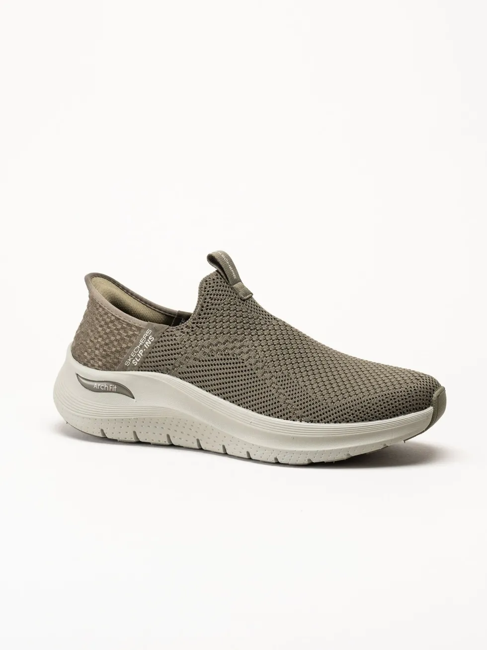 Skechers - Arch Fit 2.0 Crayn - Gröna slip-ins sneakers i mesh