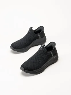 Skechers - Arch Fit 2.0 Crayn - Svarta slip-ins sneakers i mesh
