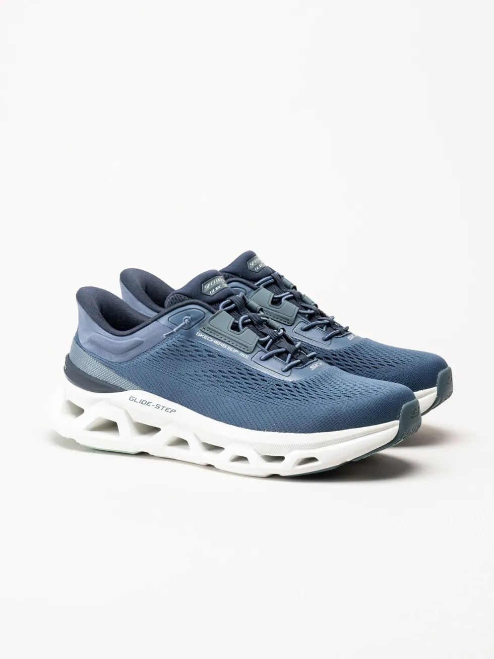 Skechers - Glide Step Altus - Marinblå sneakers i mesh