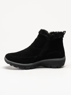Skechers - Relaxed Fit- Easy Going - Svarta fodrade kängor i mocka