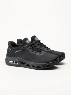Skechers - Uno Glide Step - Svarta slip-ins sneakers i mesh