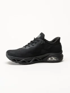 Skechers - Uno Glide Step - Svarta slip-ins sneakers i mesh
