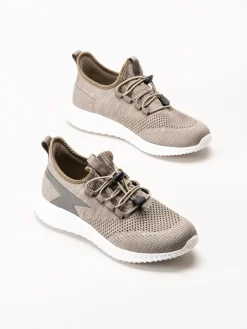 Soft Comfort - Heliett - Bruna sneakers i stickad texil